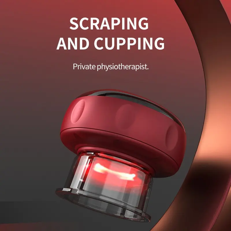 Portable Full Body Cupping Device, USB Rechargeable Massage Tool, Digital Display, Pressure Release Valve, Ideal Gift for Family