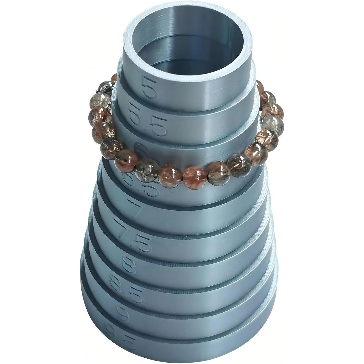Round Grey Bracelet Sizer Mandrel Measuring Tool for Jewelry Making
