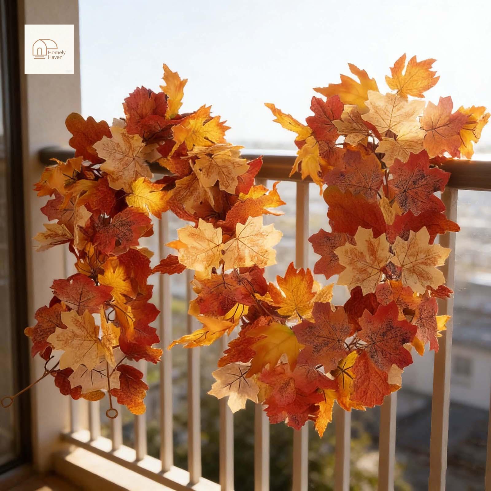 Fall Vines, Artificial Maple Leaves Garland Hanging Vines Holiday Home Decor Party Favor