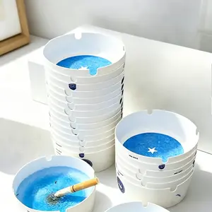 25 Pcs Disposable Thickened Paper & Foam Ashtrays, Eco-Friendly Portable Ashtray with Deodorizing Smokeless Gel & Ash Absorbing Balm, Perfect for Car Cup Holder, Indoor Bedroom Living Room Office, Outdoor Travel Parties Camping Use