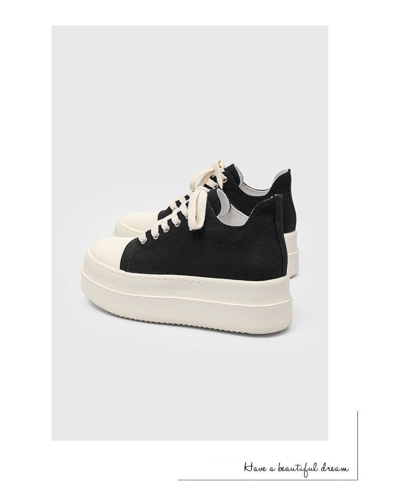 Men's shoes 2026 new model, height-increasing sneakers, casual versatile trendy shoes, large-toe canvas shoes