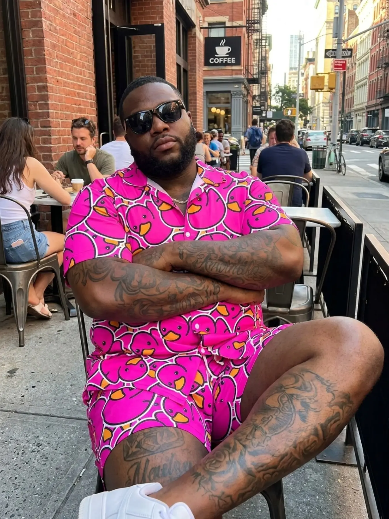 Men's Rainbow Swirl Shirt and Shorts Set, Lightweight Comfortable, Ideal for Outdoor Parties, Poolside, Vacation, Casual Wear, Polyester Material
