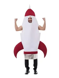 2026 Adult Neutral Space Jumpsuit Costume Fashion Classic Funny Rocket Jumpsuit Halloween Party Performance Costume