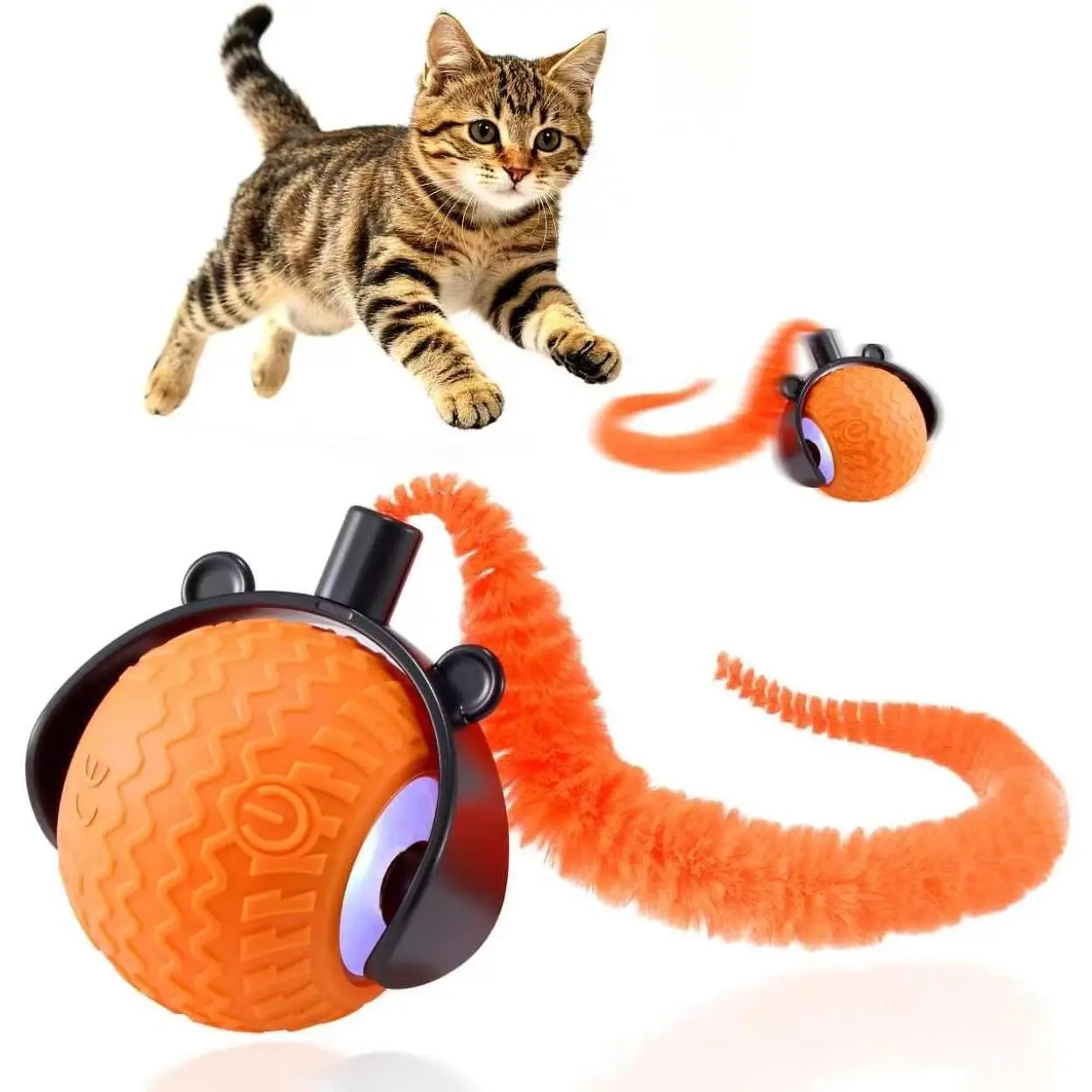 Automatic   Ball – Interactive Rolling Ball for Indoor Cats, 3 Modes Motion Activated Self-Play   with Tail,   Exercise Ball to Keep Your  Busy