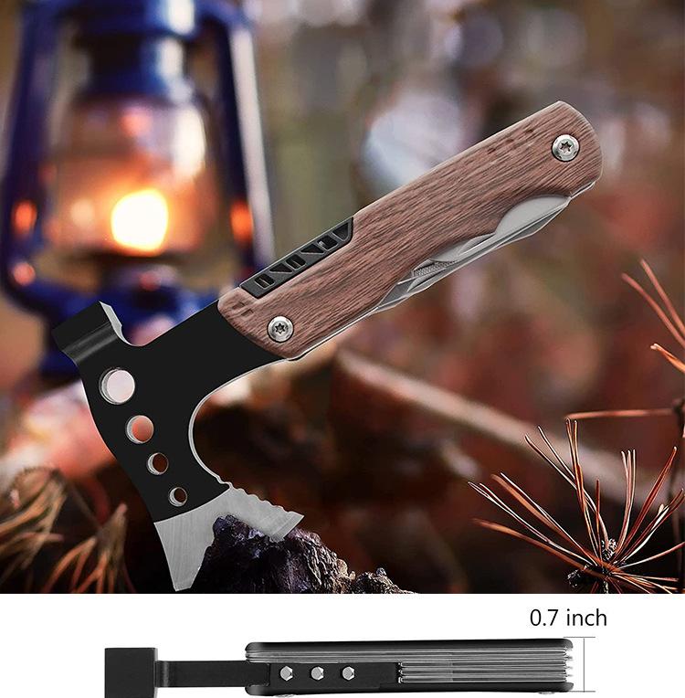Multifunctional Folding Axe-Hammer Outdoor Camping Survival Tool Tactical Axe Portable Fire Axe with Knife and Pliers Emergency Equipment