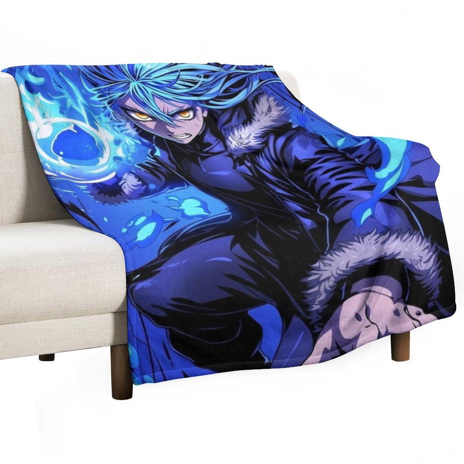 That Time I Got Reincarnated as a Slime Rimuru Tempest Anime Throw Blanket, Soft Flannel Rimuru Blanket, Cozy Anime Decor for Couch Bed, Anime Lover Gift