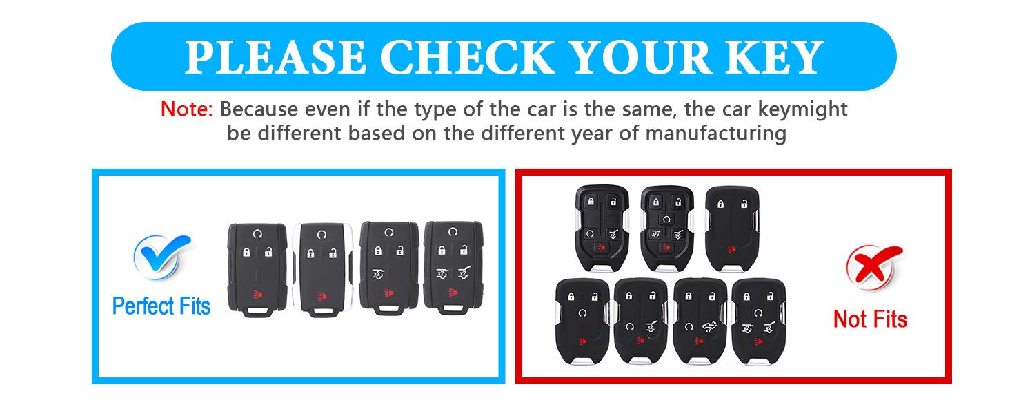 for Chevy Key Fob Cover with Keychain,Car Key Case Shell Protector for Chevrolet Chevy Silverado Colorado GMC Sierra Canyon Yukon Tahoe Suburban