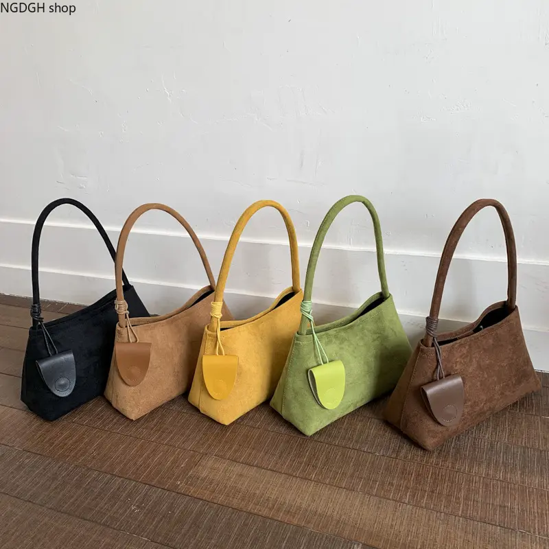 Shoulder Bag - Suede Hobo Bag Women Soft Leather Handbag for Daily Commute Travel Fashion