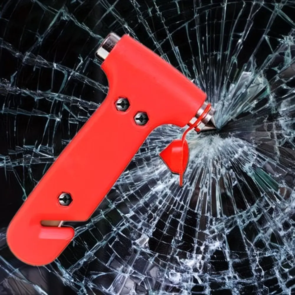 Two-In-One Car Safety Hammer with Quick-Release Window Breaker and Seatbelt Cutter, Emergency Escape Tool for Vehicles, Office, Home