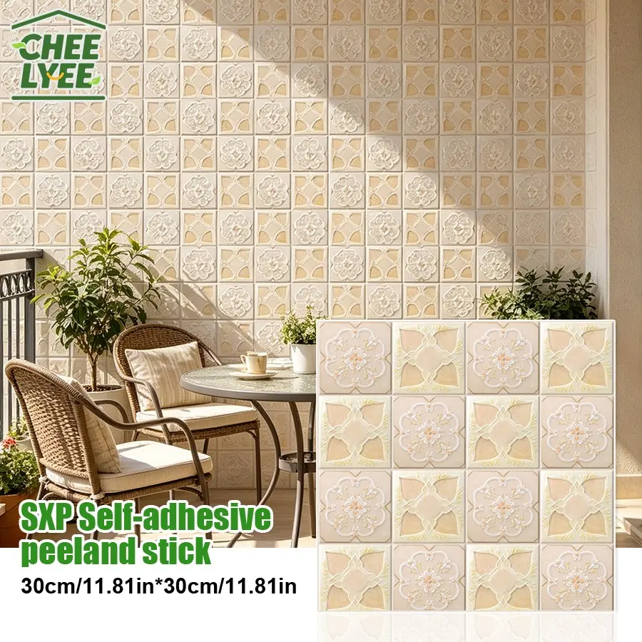 18 Pieces Peel and Stick Wallpaper, 11.81x11.81 Inches, 3D Wall Panels, Self-Adhesive, Removable Splash Proof, Easy to Apply