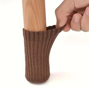 16pcs, A Set of Perfect Noise Reduction Table And Chair Leg Socks, High Elasticity Floor Protectors, Non-Slip Chair Leg Socks, Furniture Leg Covers, Suitable for Various Diameters, Woven Furniture Pads!
