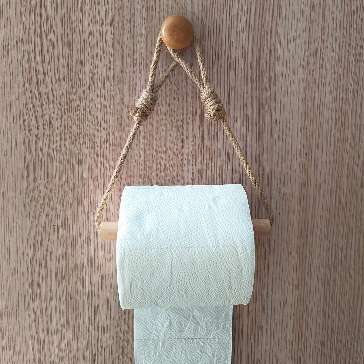 1pc Hanging Toilet Paper Rack, Toilet Roll Paper Holder, Decorative Tissue Dispenser Container, Bathroom Hanging Tissue Towel Hanger, Bathroom Accessories