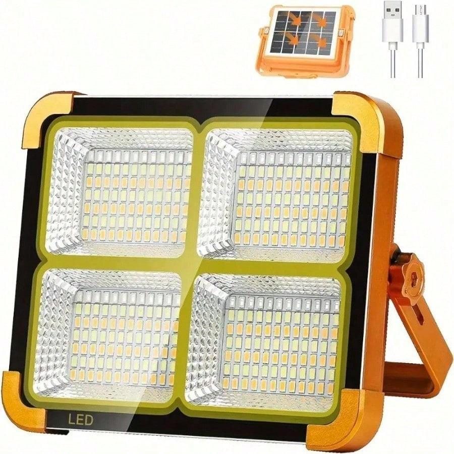 Plastic Portable LED Work Light with Battery Indicator Dimmable Tent Camping Lantern Decorative Waterproof