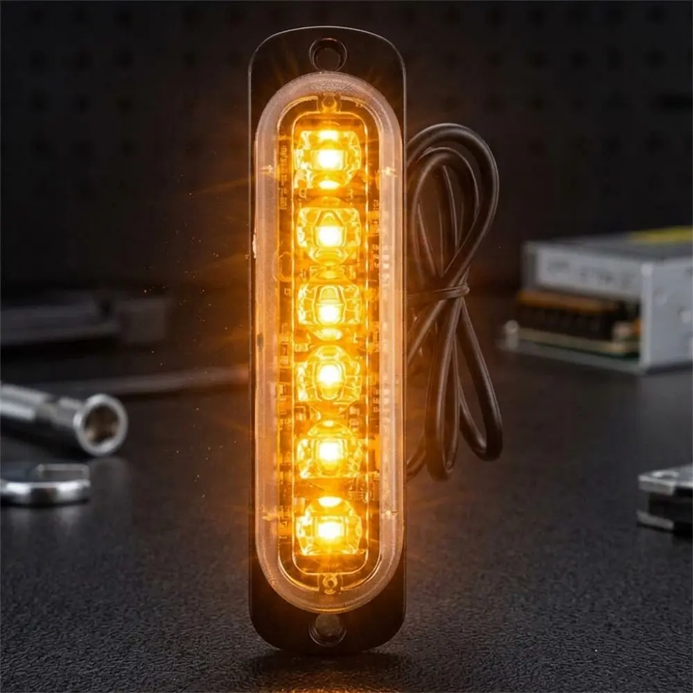 Emergency Strobe Warning Light for Trucks Motorcycles LED Flashing Beacon Safety Light Enhanced Visibility Road Hazard Alert Multi Purpose Vehicle Flash Light