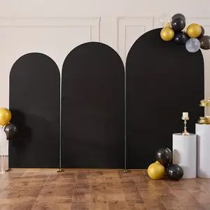 3 Piece Photo Booth Props Set, Arch Background Cloth, 6ft+6.6ft+7.2ft Elastic Fabric, Festival Decor, Party Decoration, Reusable