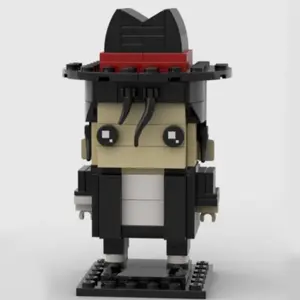 Black Suit 148Pcs MOC Bricks BrickHeadz Michael Jackson DIY Building Blocks Toys for Kids Adults Festival Birthday Gifts