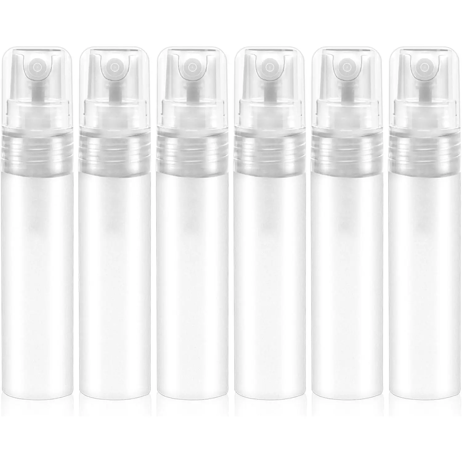 6 count 5ml Mini  Bottle, Plastic Portable Travel Bottle, Refillable Perfume Sample Bottles, Clear Plastic  Bottles Empty, Travel Size SprayBottle for Perfume Essential Pocket EDC, Clear