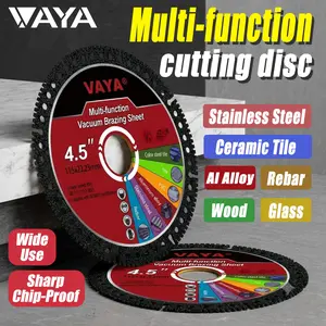 VAYA 4.5" Ultra-Thin Dry Cut Saw Blade, Vacuum Brazed for Tile, Marble, Metal & DIY Power Tools