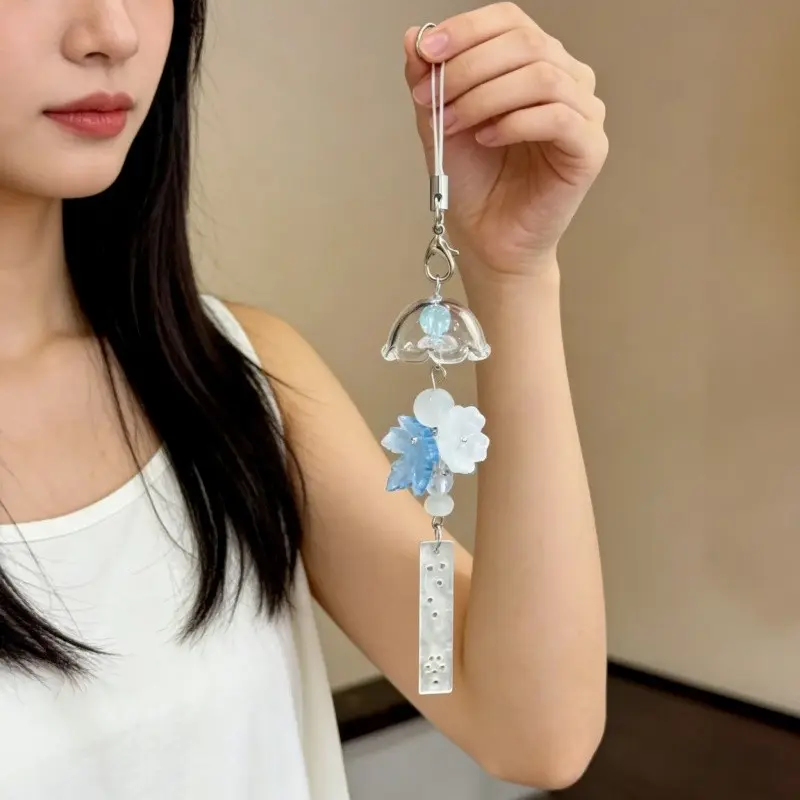 Jasmine Bell Mobile Chain Pendant, Versatile Bag Ccd Camera Charm, Cute Bag Pendant, Sweet Minimalist Gift, Travel Shopping Party Accessory