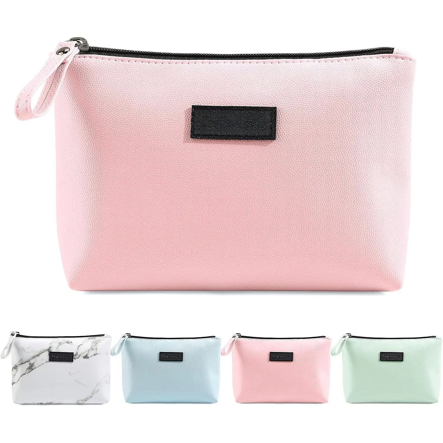 Bags for Women Small Makeup Bag for Purse Pu Leather Makeup Pouch Travel Makeup Bag with Zipper Make Up Bag for Travelling
