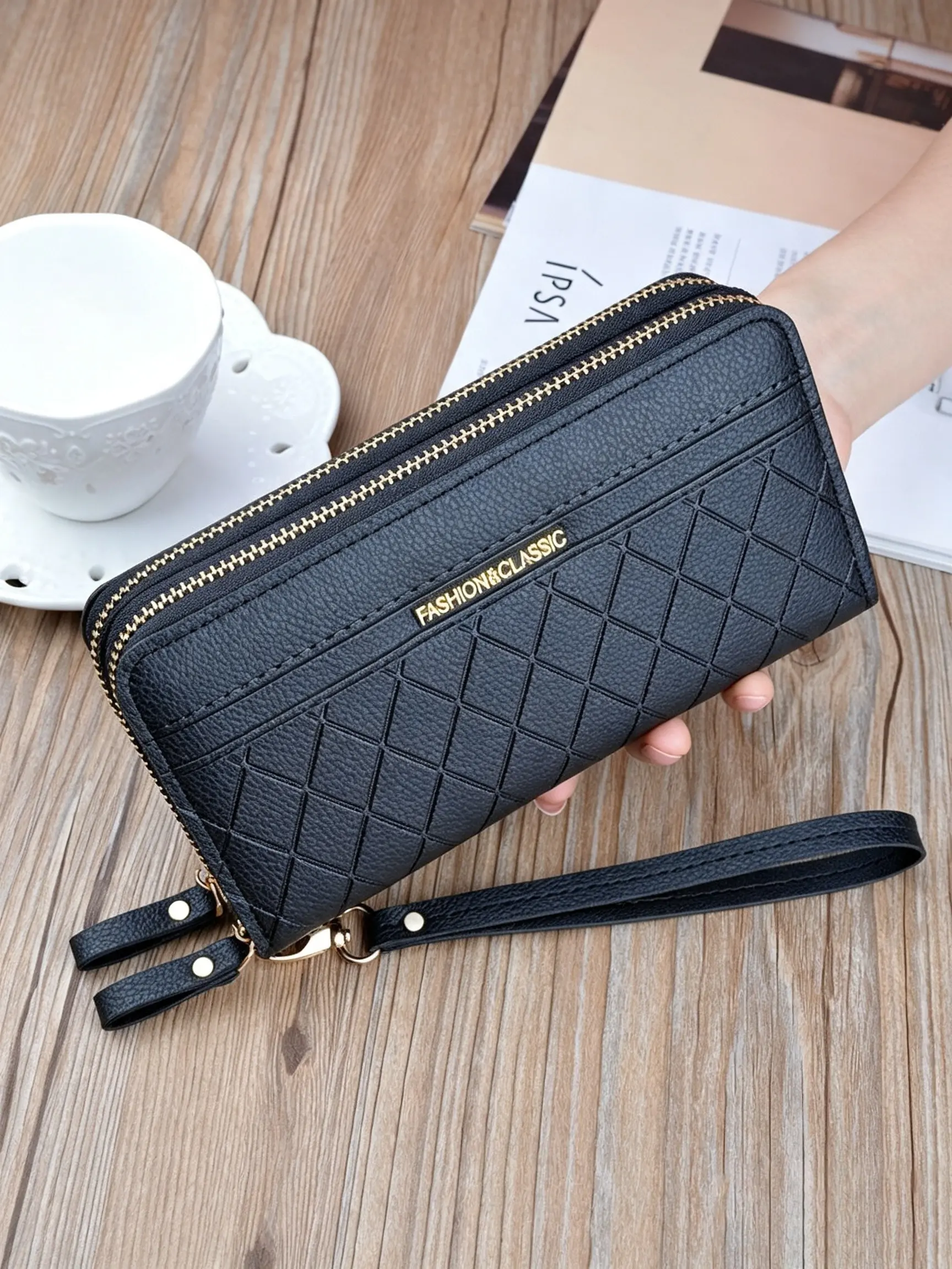 2026 Trendy Ladies Long Wallet with Multiple Compartments, Spacious Double Zipper Design, Minimalist Mother Phone Bag for Women