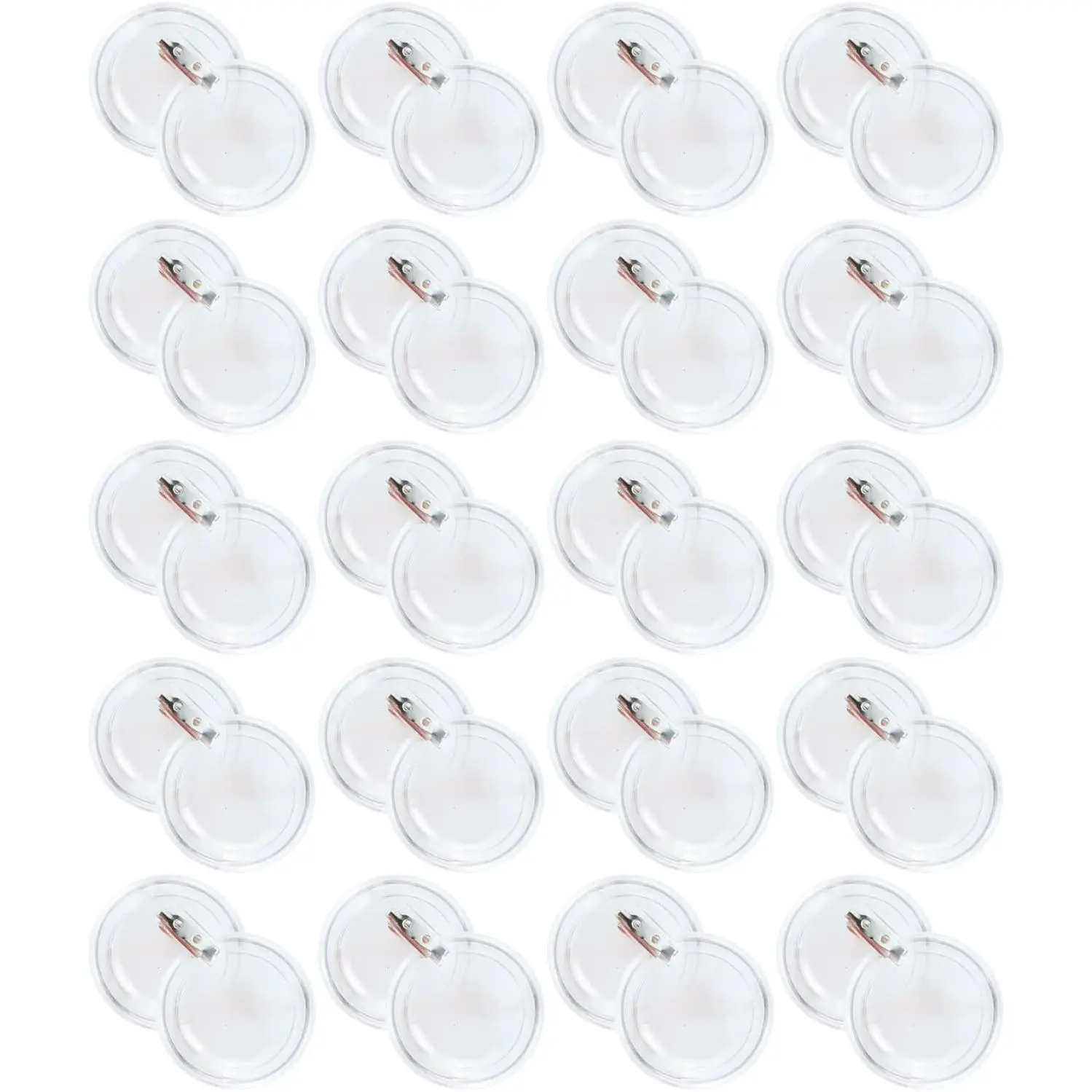 20 Pack Clear Button Pins 1.5 inch DIY Button Pins Kit Make Your Own  Buttons with Sublimation Maker Set for for Christmas Craft Supplies DIY Badges School Projects