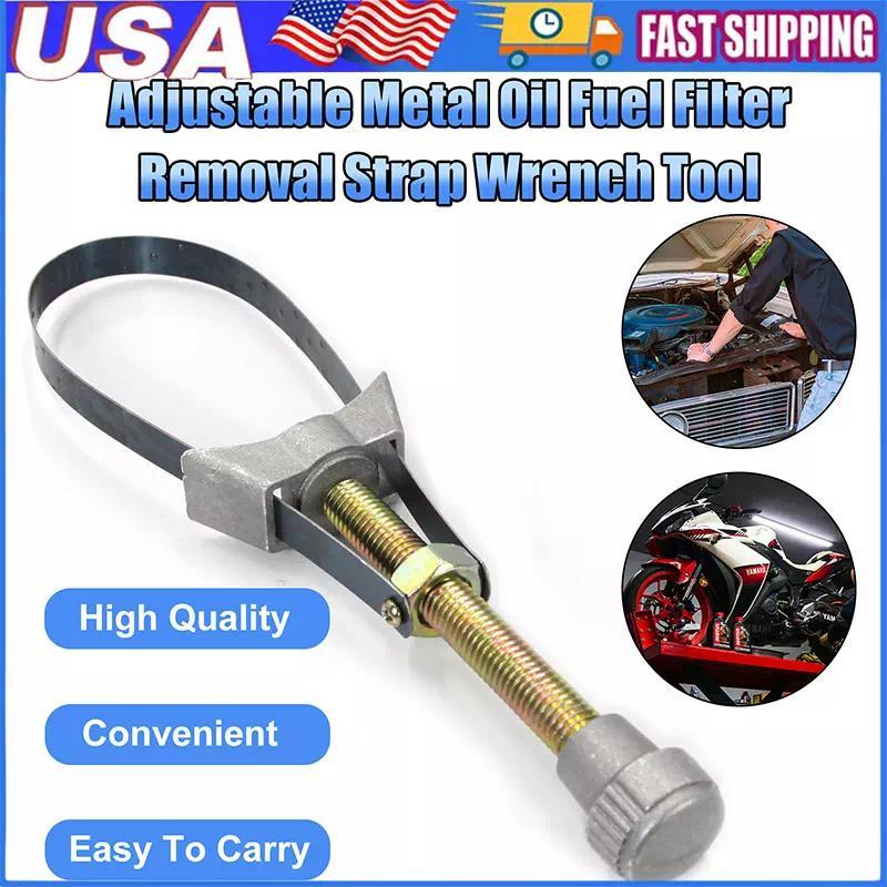 USA NEW Auto Car Diameter Adjustable Oil Filter Removal Strap Wrench Tool
