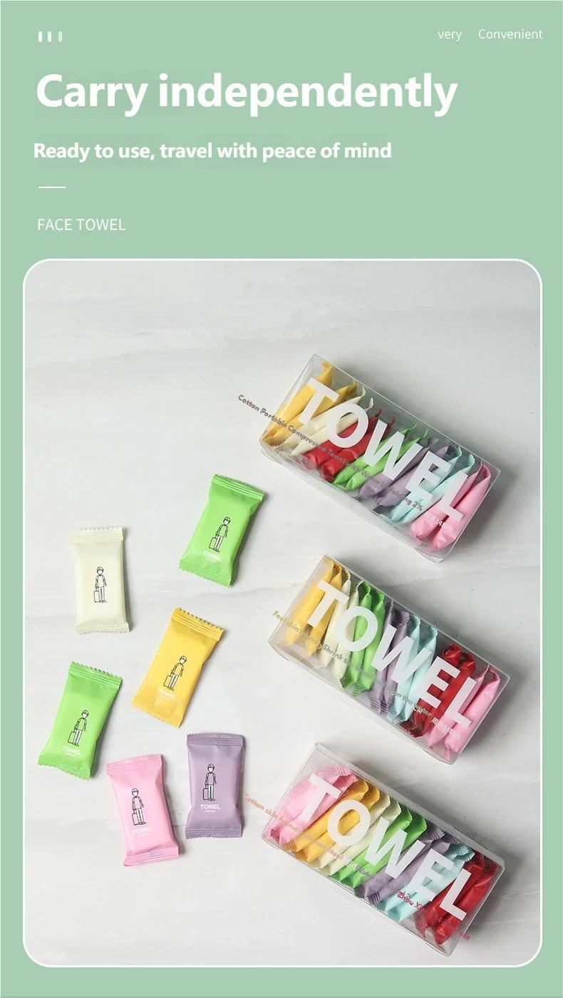 Disposable compressed towel Portable travel independent packaging Boxed compressed face towel Thickened and enlarged towel