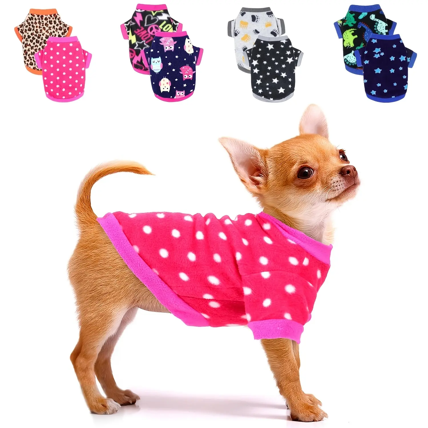 3 random items- Soft & Warm Dog Sweaters for Small Dogs, Cozy Puppy Knitwear Pet Clothing, Lightweight Dog Sweater Jacket for Teacup Chihuahua & Yorkie, Winter Warm Pet Apparel