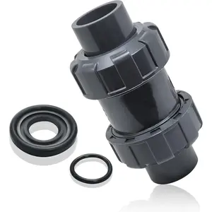 PVC True Union Check Valve 1'' Slip Swing Full Port Utility Valve for Backflow Prevention