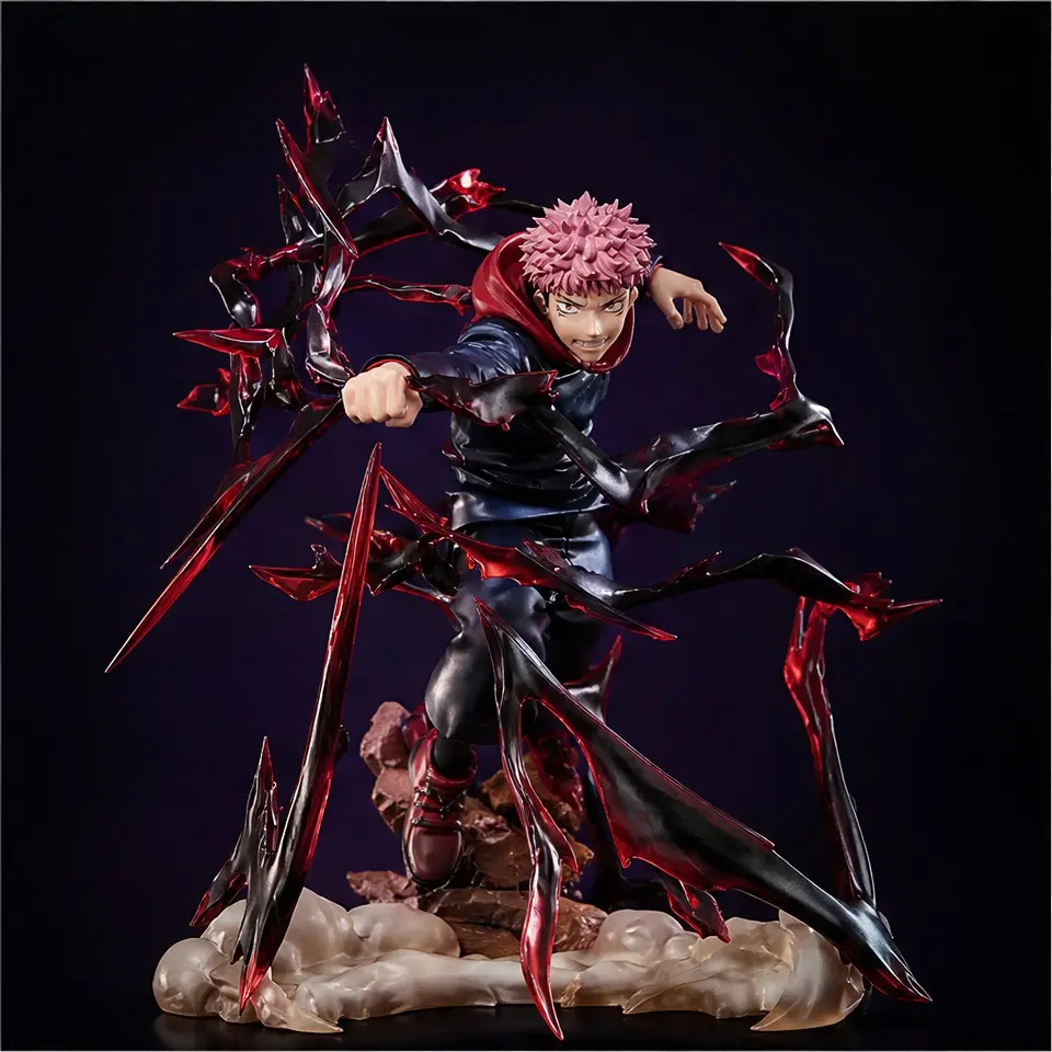 Jujutsu Kaisen Hanami Gojo Flash Figure, 19cm Dynamic Battle Pose, Transparent Curse Effect, PVC Abs Material, Collectible Display Piece