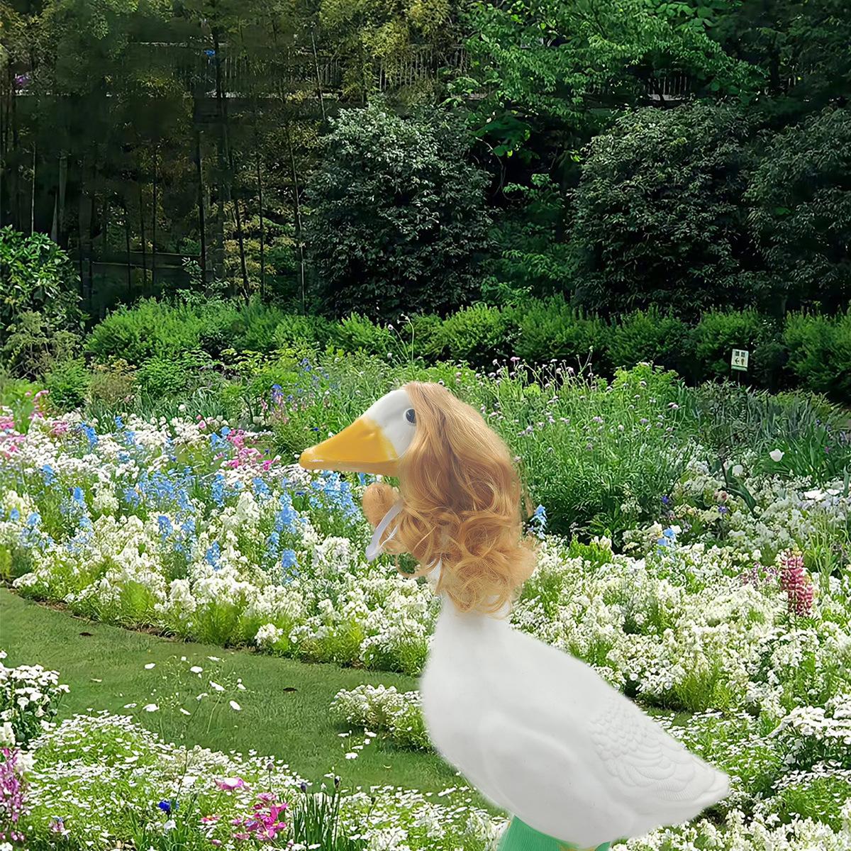 Best-selling handmade crocheted American-style goose wig hat, cute decorative hat, wig headgear Gold Plated Custom Dog Collar portable pu leather tag Reversible Fall Dog Bandanas Breathable Scarf Pumpkin Ghost Pink Candycorn Pet Pattern Set shoes