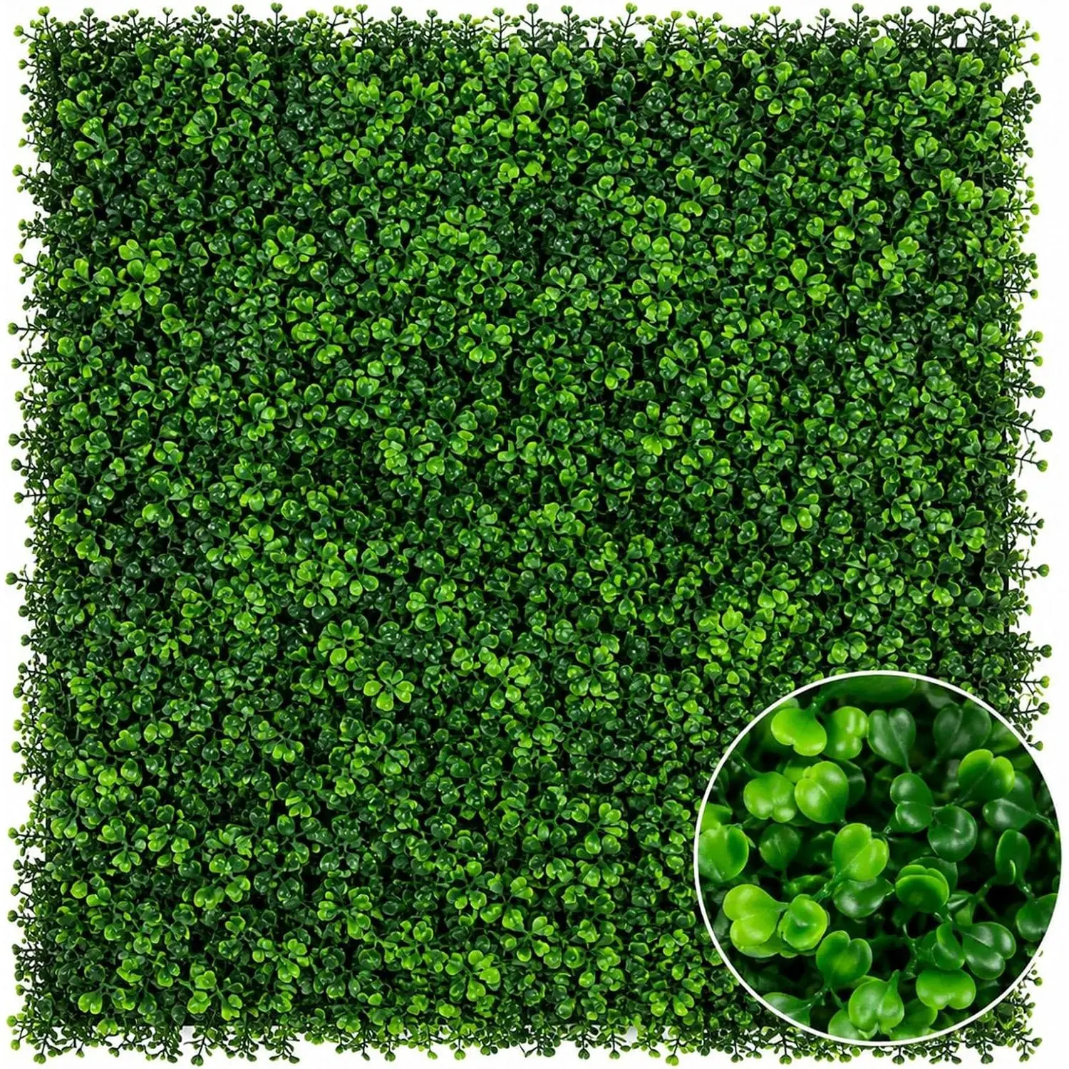 24-Count UV-Protected Synthetic Boxwood Hedge Panels, 16x24 in Modern Outdoor Faux Greenery for Fence Decor, Screens, Backdrops