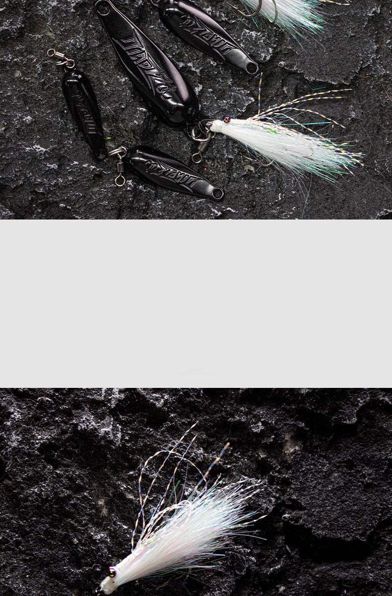 Micro Double Hook Ice Silk Crazy Charlie Fly Lure Casting Aid for Bass Perch Fishing