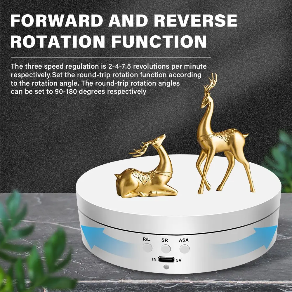 Multifunctional Three-In-One Rotating Display Stand, 360° Rotation, Multi-Layer, Low Noise, Anti-Slip, for Photography, Jewelry, 3D Models