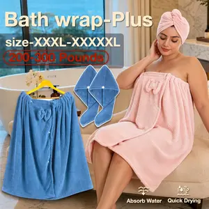 3 Piece High-Quality Minimalist Bathroom Set, Large Bathrobe, Bath Wrap, Adjustable Towels, Soft & Absorbent, Ideal for Home, Travel, Spa, Massage