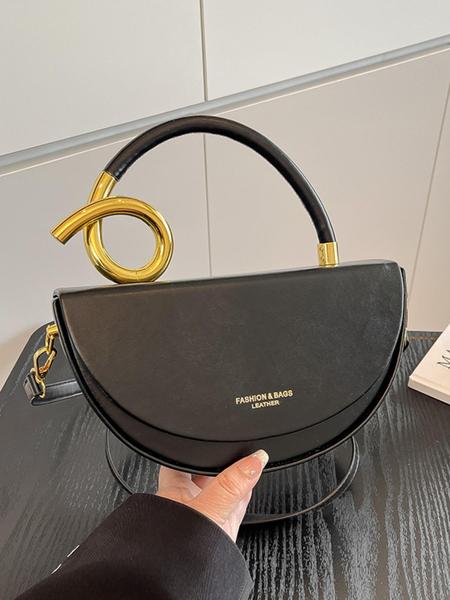 Women's Fashionable Solid Color Handbag, Crescent Bag, Casual Versatile Stylish Crossbody Bags for Daily Commuting, Stylish High-end Commuter Bag for Party and Shopping