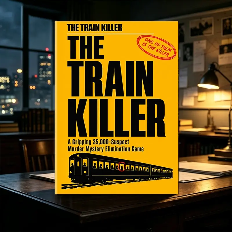 Immersive Detective Game Notebook, Interactive Puzzle Book with Clues, Adult Solo Relaxing Party Game, Multiple Themes Available