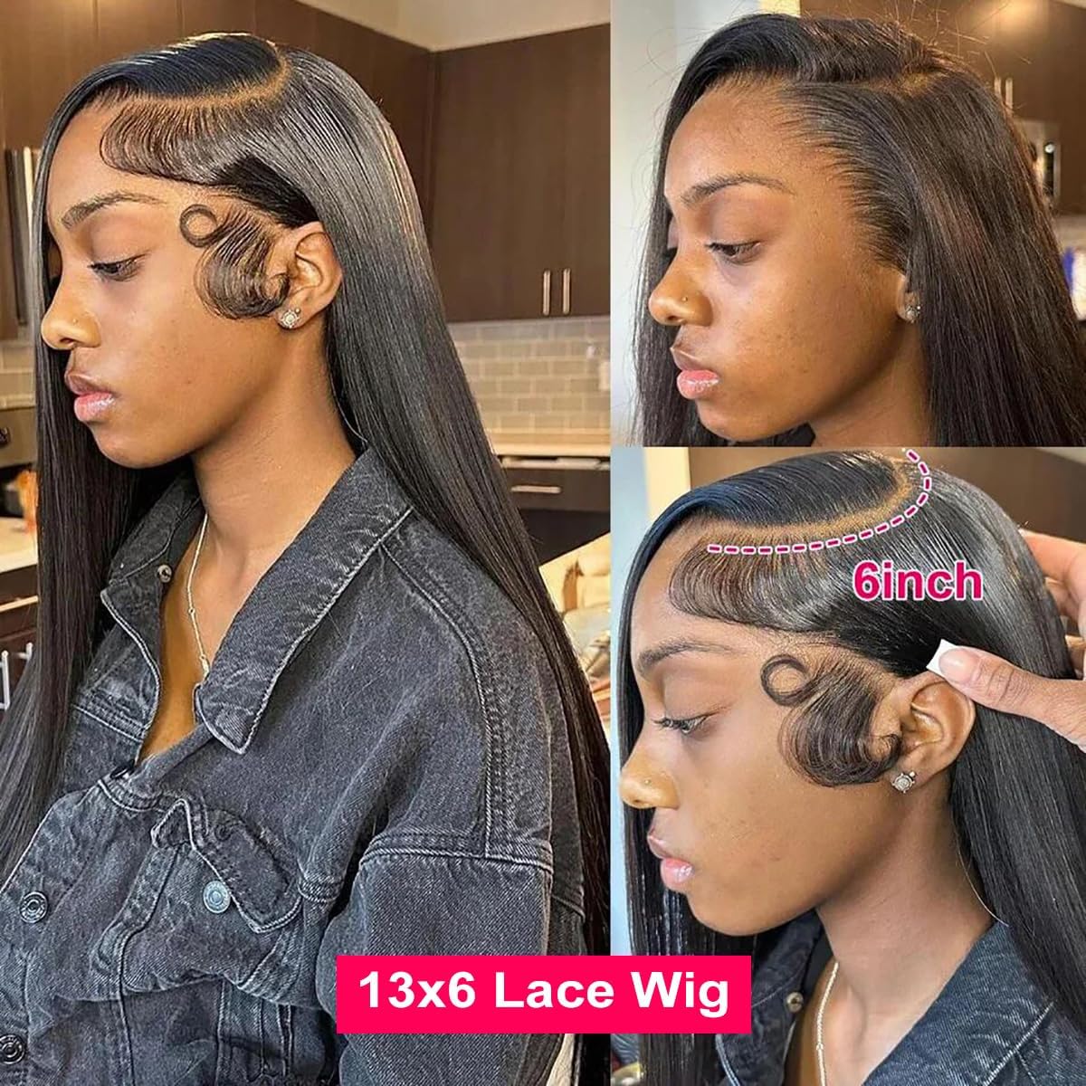 Bone Straight 360 HD Full Lace Frontal Human Hair Wigs For Woman Cheap Brazilian 180% 13x4 13X6 Transparent Lace Front Wig Smooth Pre Plucked 12-36 Inch Bling Hair Wholesale TikTokShopHolidayHaul