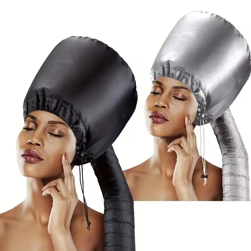 Hat Hair Dryer Cap for Heatless Styling, Deep Conditioning, and Drying, and Silver Color, Perfect Gift for Women, Christmas and Holiday Decor
