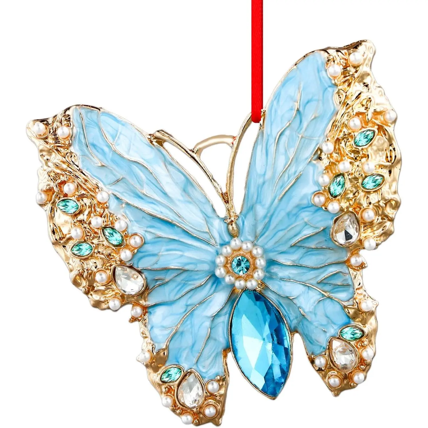 Blue Butterfly Christmas Ornaments - Butterfly Ornaments for Christmas Tree Decorations Monarch Butterflies  Ornaments  Gifts for Women Daughter Sister Mother Granddaughter Girl