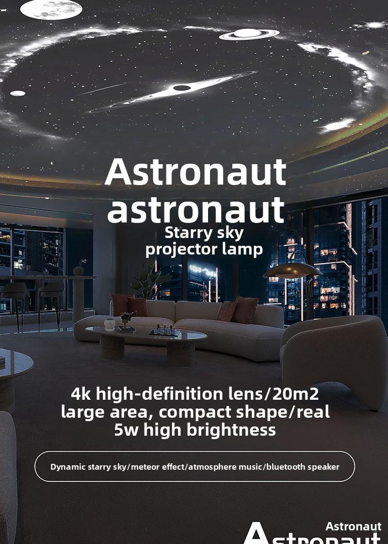 Remote Control Starry Sky Projector Lamp with Moving Shooting Stars Adjustable Focus for Bedroom Decor Birthday Gift Sweet Donut Shape Nebula Night Light