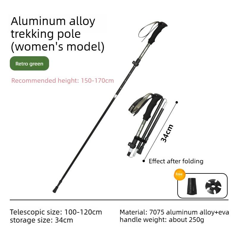 Folding hiking poles ultralight carbon fiber trekking poles professional outdoor hiking gear walking sticks climbing