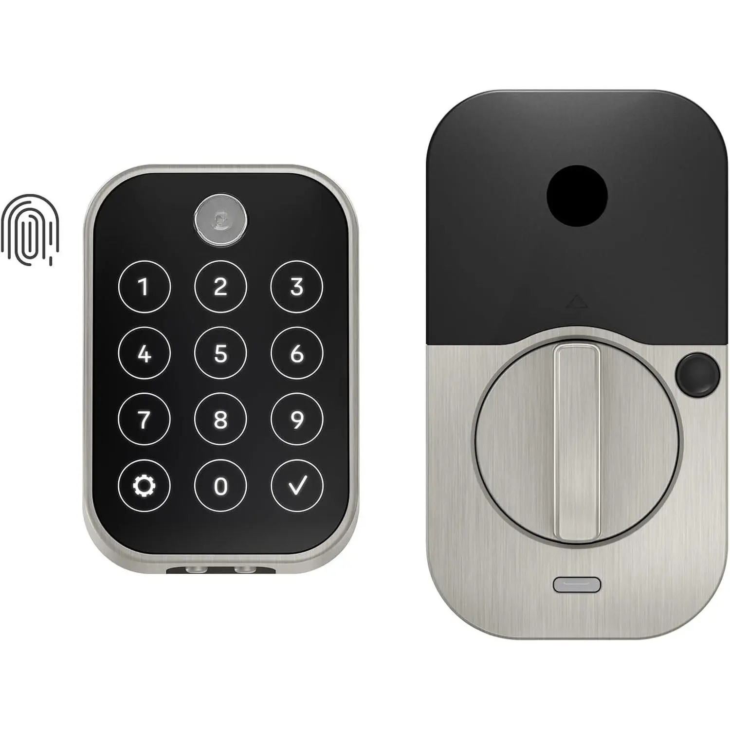 Assure Lock 2  Deadbolt, Satin Nickel Keyless Entry Door Lock with  Digital Keypad and Fingerprint Scanner, (No ), YRD450-F-BLE-619 | Keyless Entry,  Digital Keypad, Fingerprint Scanner, YRD450-F-BLE-619