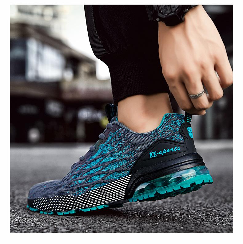 Mesler Men's Sporty Solid RoundToe Laces Trainers, Fashionable Lace UpFront Mesh Breathable Comfortable Sports Air Running Shoes Sporty Lightweight Breathable Running Shoes For Exercise & Daily Wear