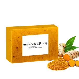 Turmeric & Kojic Soap, Natural Handmade Bath Soap, Exfoliating Soap for Body Wash, Body Care Product for Women & Men, Turmeric Soap Bar