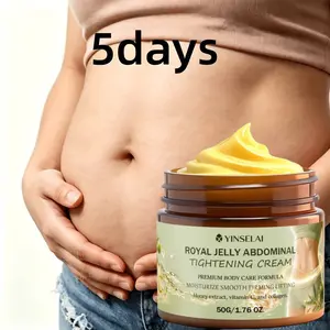Royal Jelly Abdominal Tightening Cream, Collagen & Vitamin C Body Firming Cream for Smooth Tummy Skin, Premium Body Care, 50g