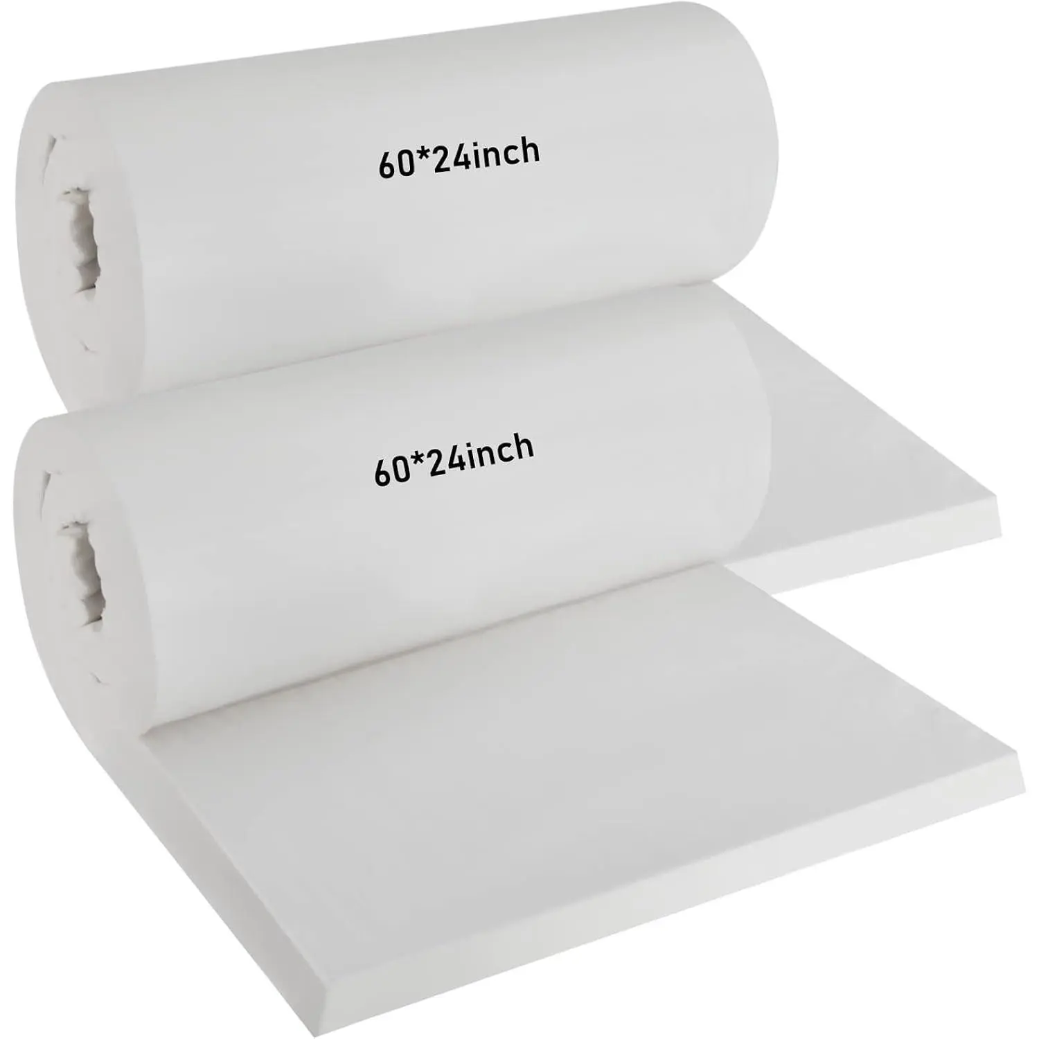 2 Pcs Ceramic Fiber Insulation Blanket 60 x 24 x 1 Inch High Density Heat 2600f High Temperature Insulation for Stoves, Kilns, Forges, Fire Bricks, Boilers, Pizza Ovens
