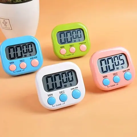 Kitchen Baking Timer, Kitchen Egg Timer, 1 Count Digital Countdown Alarm Clock, Multifunctional Electronic Alarm Clock for Home Kitchen Study Room, Kitchen Gadgets, Kitchen Timers