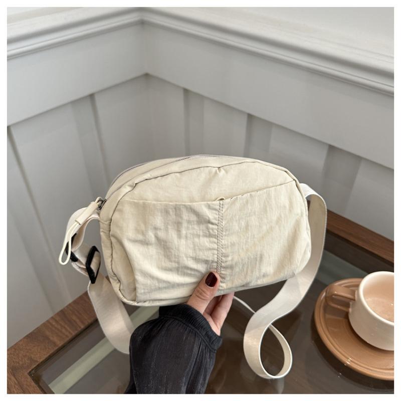 Simple Literary Small Square Bag Solid Color Casual Japanese Style Personality Single Shoulder Crossbody For Women